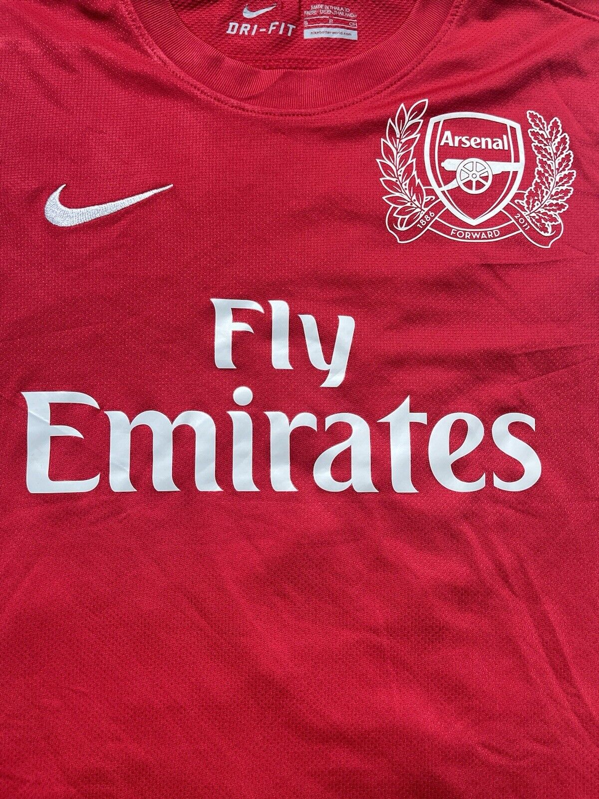 Arsenal Football Shirt Nike 2011/12 Home Kit Top Hannah 19 Women's Small