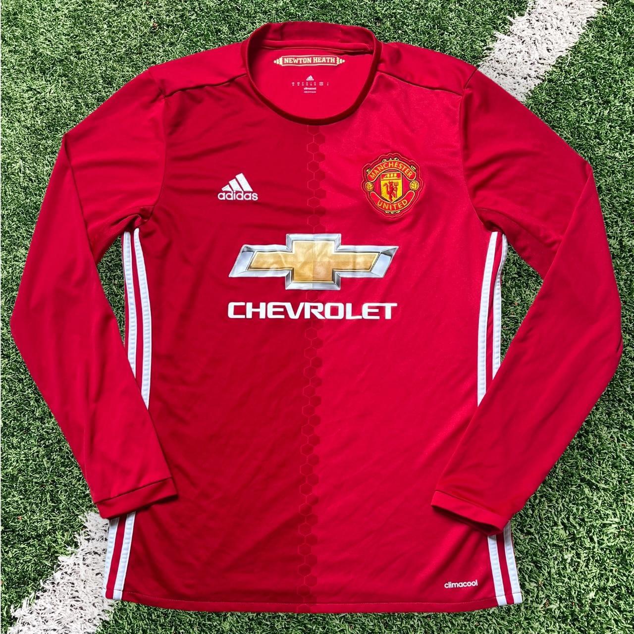 adidas Manchester United Home Kit 2016/17 Long Sleeve Men's Medium