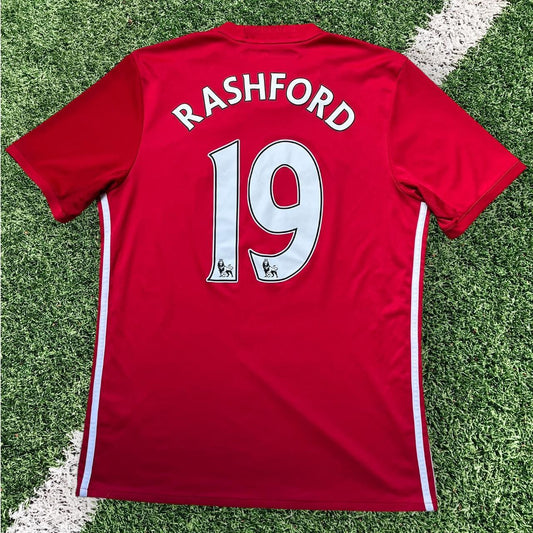 Manchester United Football Shirt adidas Home Kit 2016/17 Rashford Men's Medium